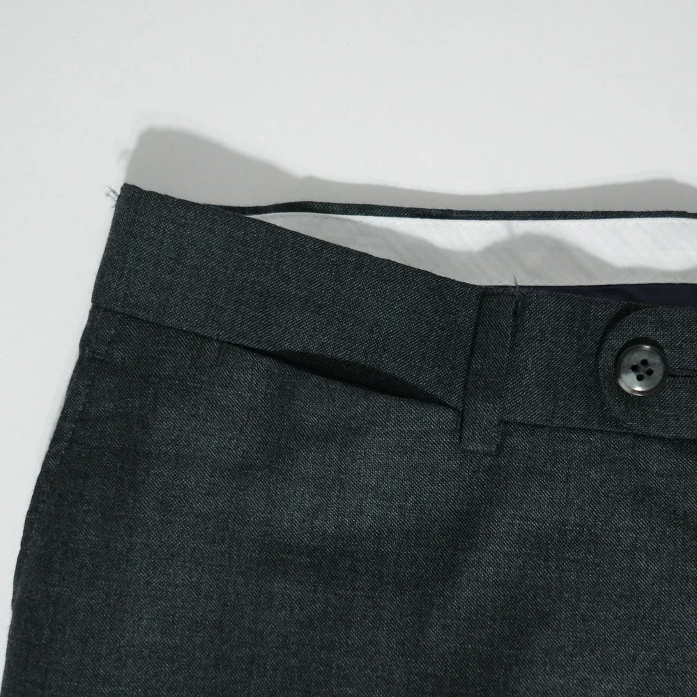 SuitSupply Mens Pure Wool S110 Pleated Brescia Trouser Dark Grey EU52 UK/US42